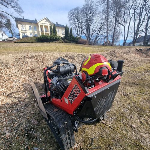 Stubbefresing i hage, MR Trefelling Asker og Hurum